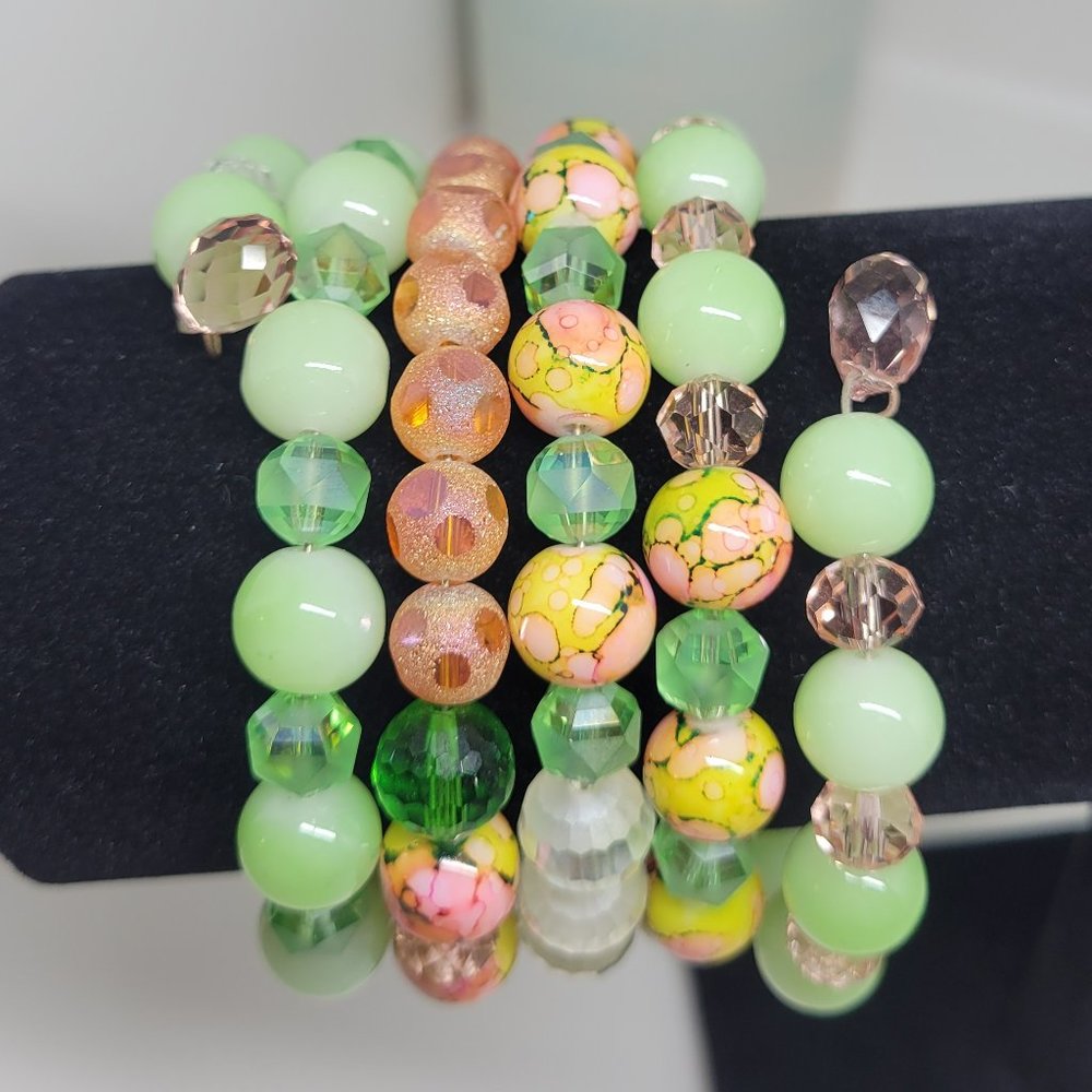 5 Row Memory Wire Wrap Bracelet - image 3